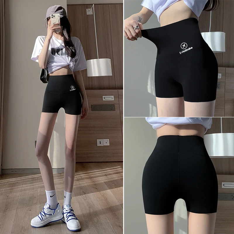 冰丝鲨鱼裤三分防走光安全裤女外穿高腰收腹芭比高弹力打底短裤