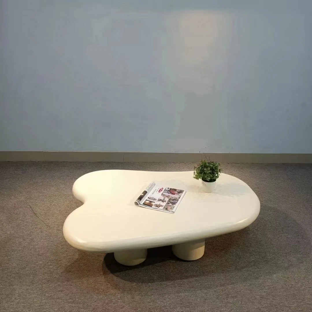北欧异形云朵茶几设计师家具网红奶油风中古民宿侘寂风客厅茶桌