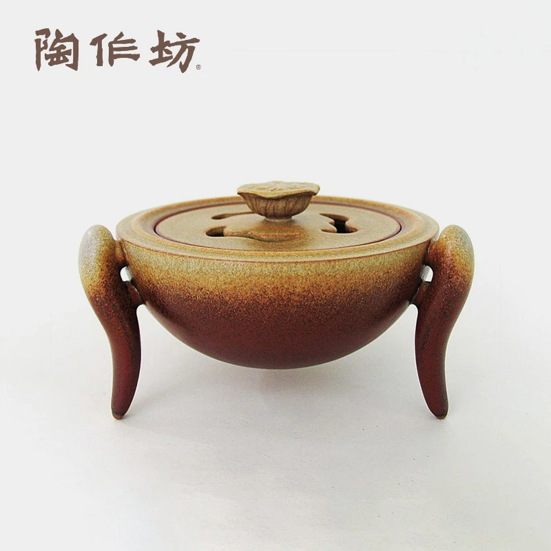 陶作坊阿陀一式香炉熏香炉台湾茶道摆件家用熏香器陶瓷适合女士