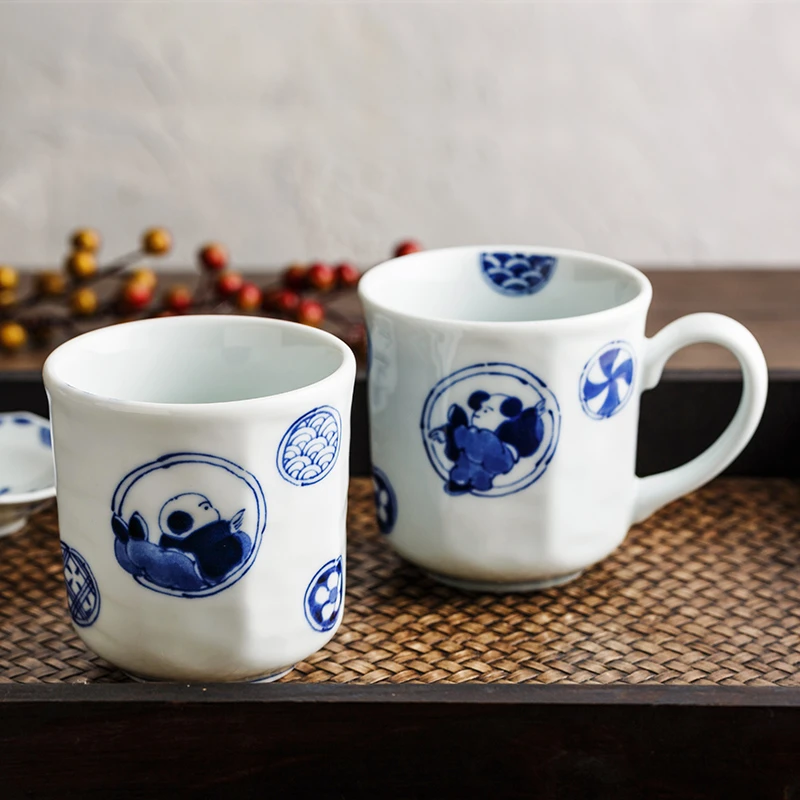 日本进口蓝凛堂青花马克杯情侣杯对杯主人杯大容量家用