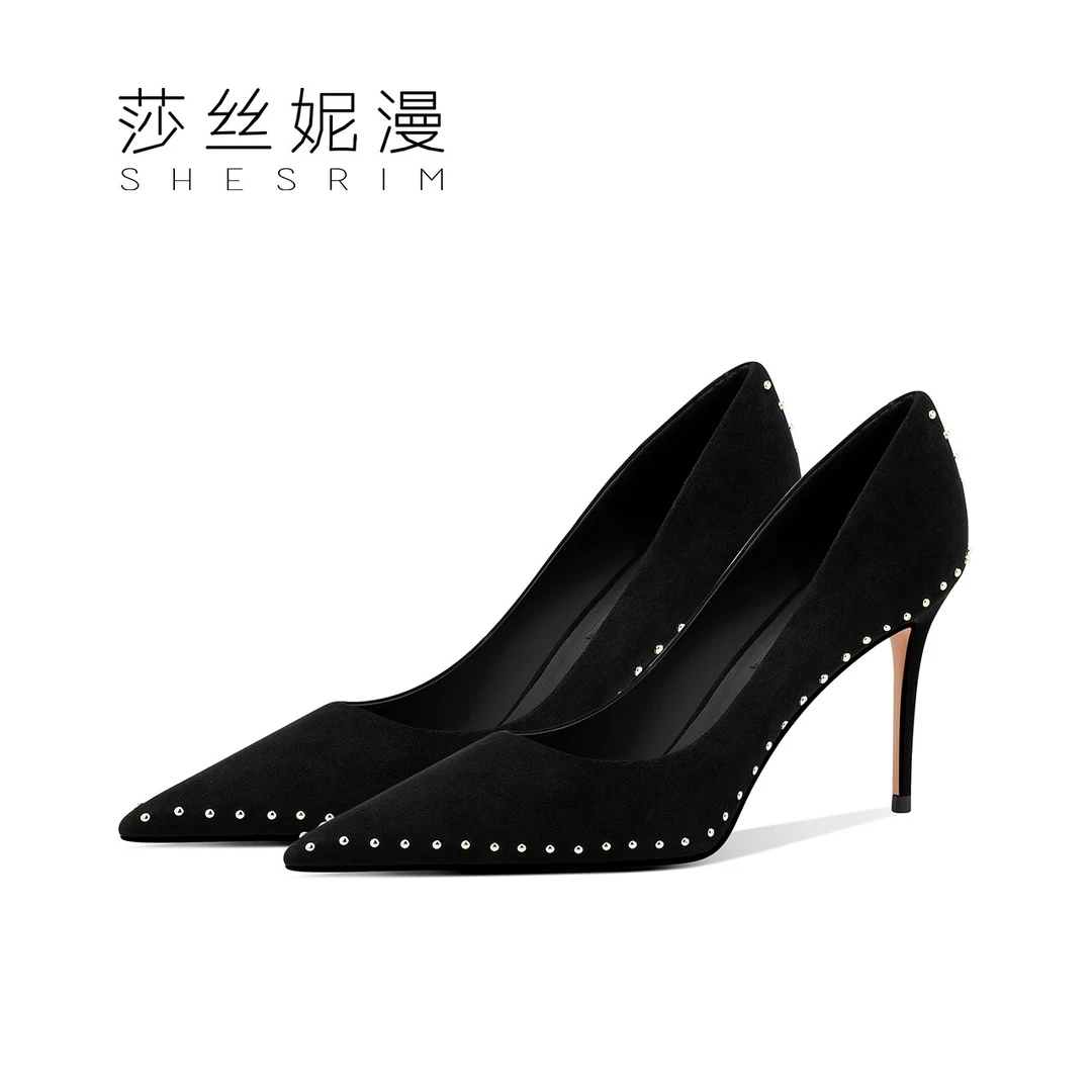小众气质名媛尖头高跟鞋女细跟2024新款时尚百搭女鞋性感春秋单鞋