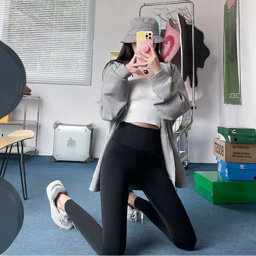 福利款杂款芭比裤春夏款女收腹提臀瘦腿打底裤显瘦高腰鲨鱼裤外穿