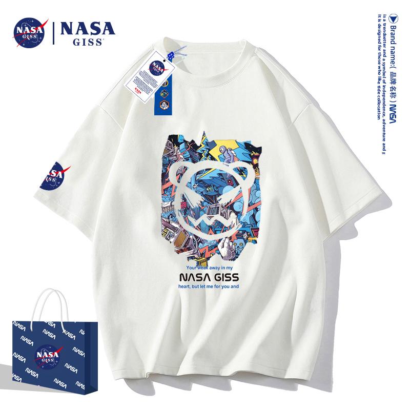 NASA GISS联名款2022新款纯棉T恤男女同款长绒小恶魔-HN
