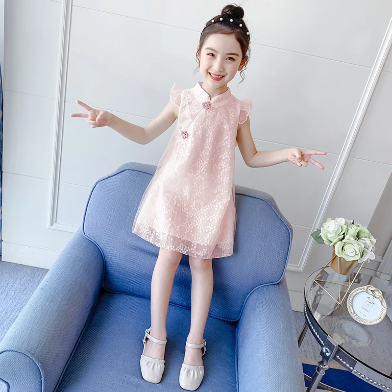 女童夏装连衣裙2024新款洋气衣服女孩网纱薄款裙子童装儿童公主裙
