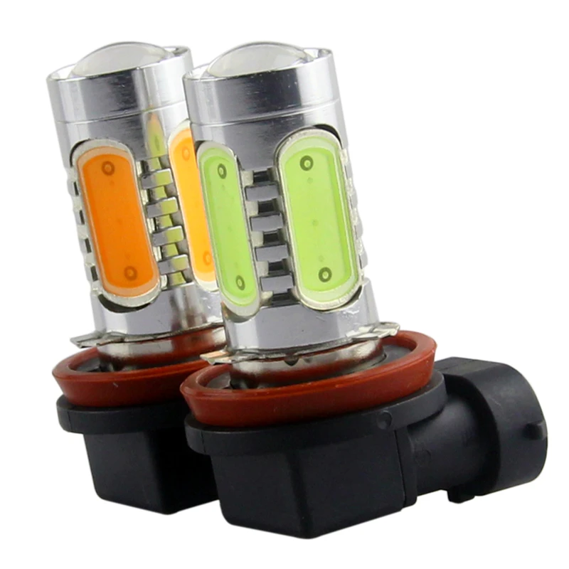汽车灯泡 H3 H7 H8 H10 H11 9006 881 H16 改装专用LED前雾灯爆闪