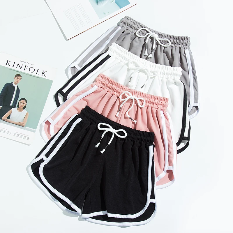 运动短裤女夏季宽松跑步健身外穿高腰阔腿显瘦大码休闲居家睡裤子