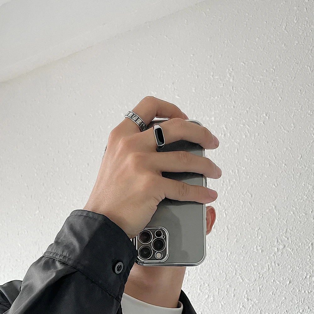 VIBESTUDIOS钛钢素款戒指韩国ins女小众设计简约复古轻奢暗黑指环