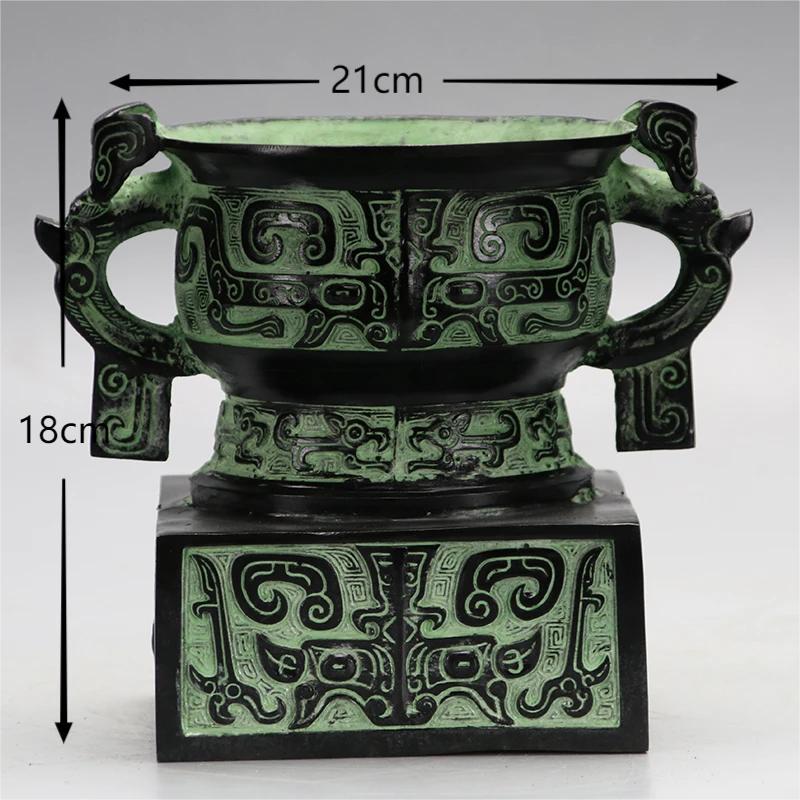 【西周利簋】 方座簋盆 装饰品 周鼎仿古青铜器