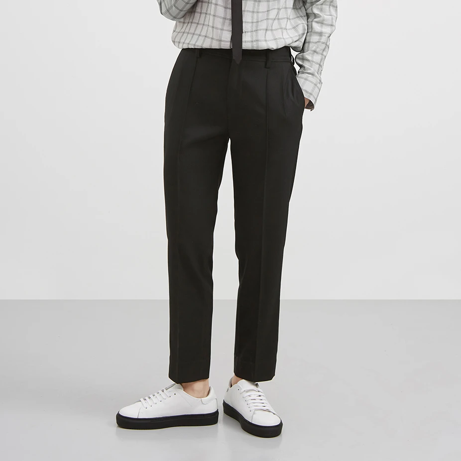 KNIGHTTOM九分西裤女高端西装裤女les垂感显瘦工作裤职业直筒9031