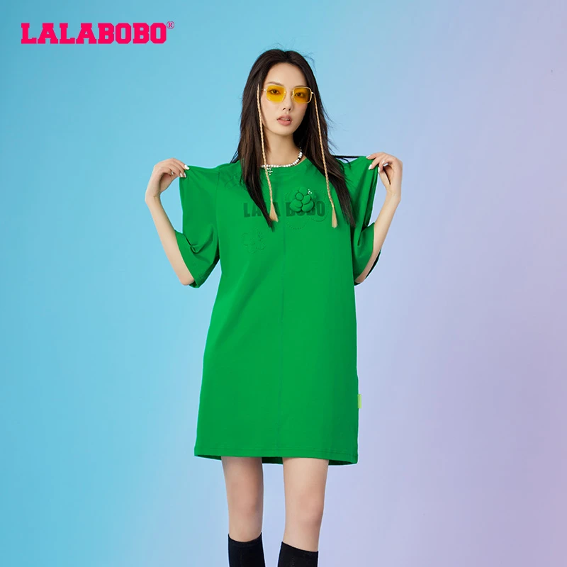 LALABOBO潮酷花熊活力运动休闲夏季连衣裙|LB-WLZY