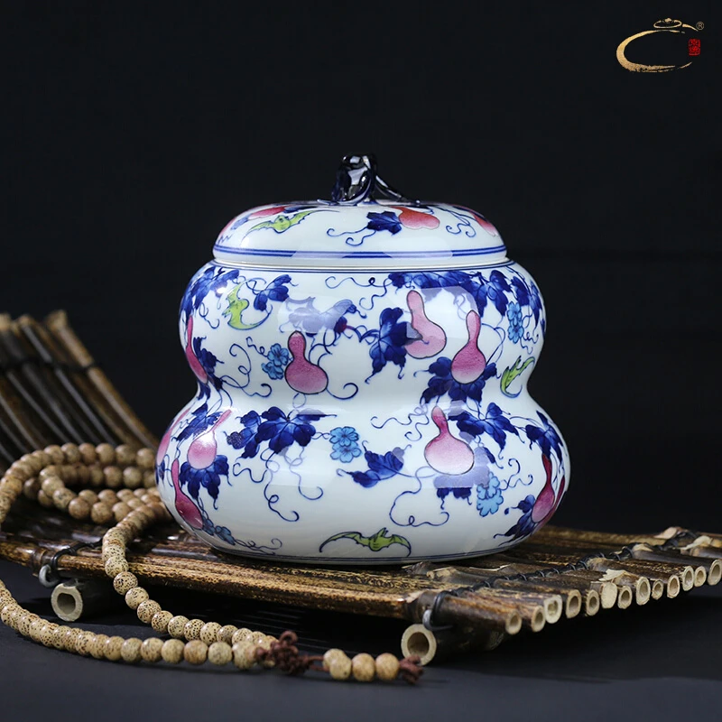 京德贵和祥景德镇精品茶叶罐手工复古陶瓷醒散存茶罐包装礼盒送礼