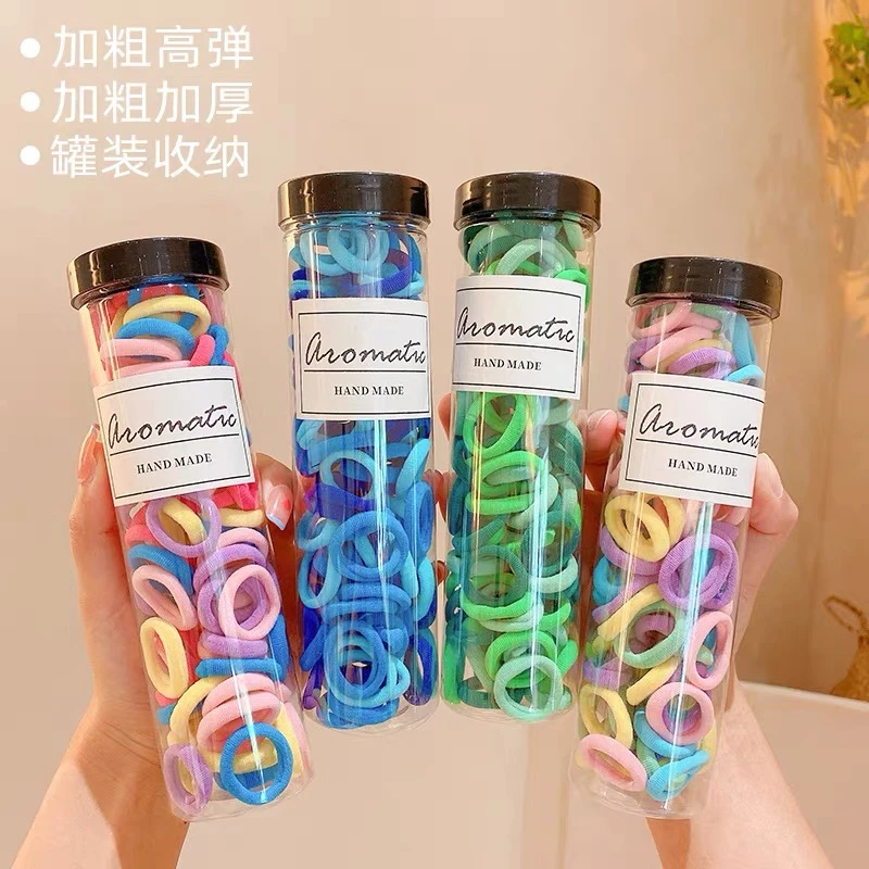 银迈   儿童不伤发彩色毛巾圈发圈