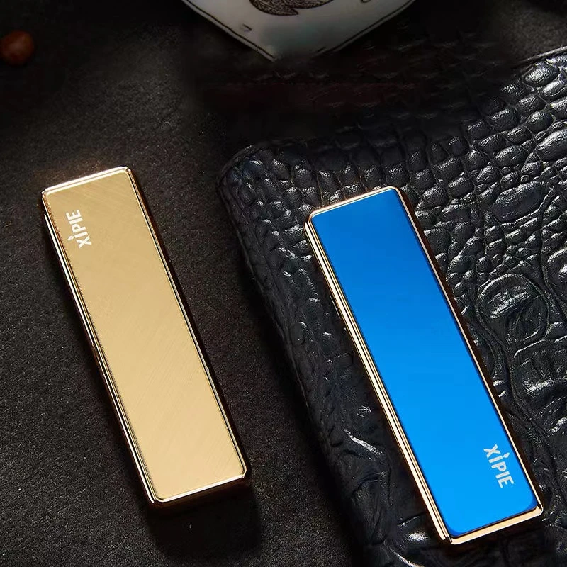 时尚创意USB充电防风打火机单电弧双电弧金属充电数显点烟器