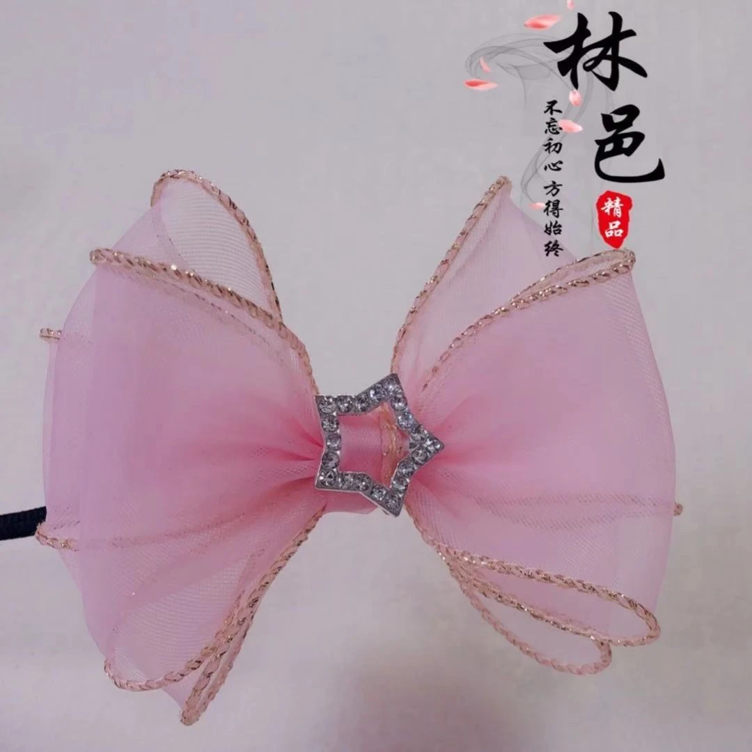 林邑精品 2022年春季新品金边蝴蝶结盘发杆