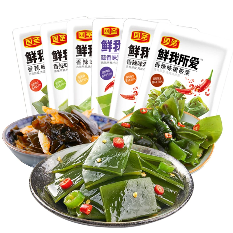 国圣海带结零食散称500g鲜菇即食凉拌菜下饭菜海草菜香辣海鲜小吃