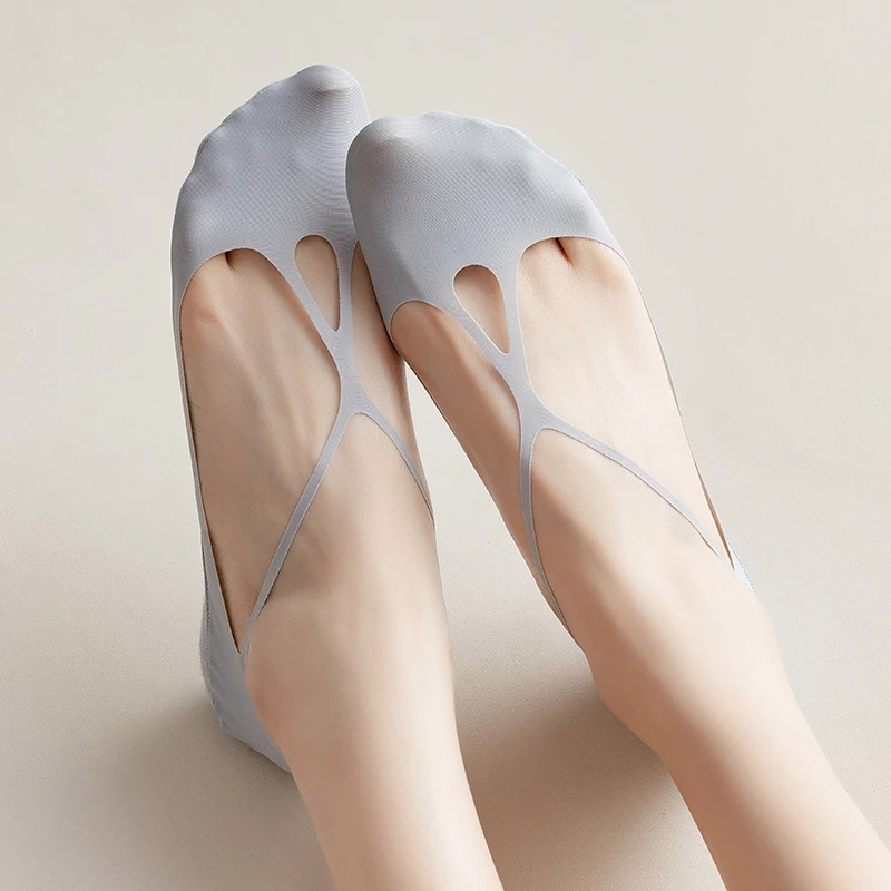 吊带袜子女浅口隐形夏季船袜薄款棉毛巾底硅胶防滑高跟鞋冰丝袜套