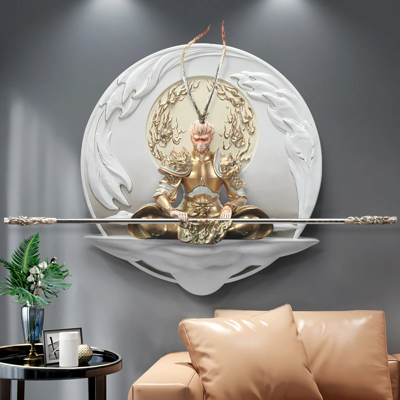 斗战胜佛客厅背景墙3D立体浮雕挂画孙悟空客厅装饰2025新款高级感