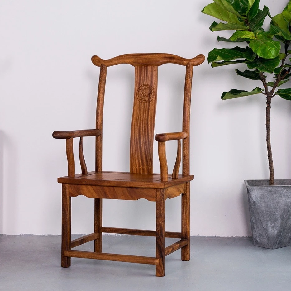 新中式南美胡桃木官帽椅 太师椅主椅办公椅60*48*48*115包邮餐椅