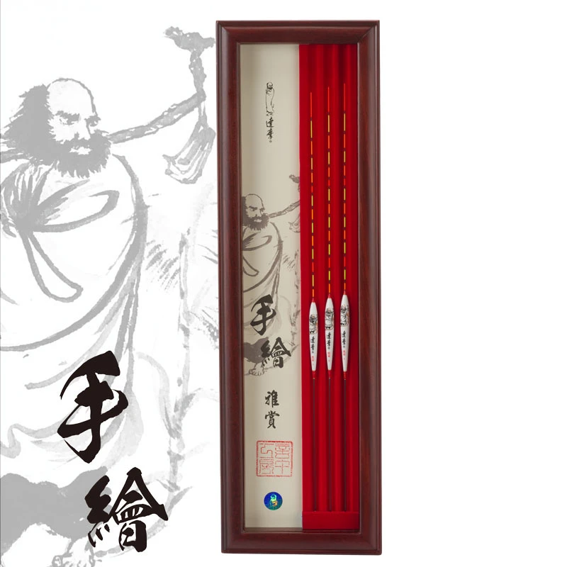 达摩纪念版孔雀羽鱼漂套装馈赠收藏6片去壳孔雀羽硬尾清晰漂尾