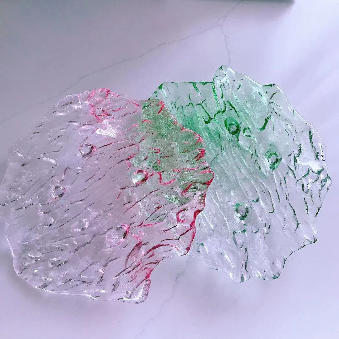 伍家坊初莲茶盘茶杯托水晶茶点盘茶几置物盘壶承异型隔热垫杯垫