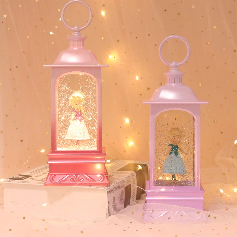 莎莎旋转公主生日礼物八音盒水晶球节日礼物六一礼物小夜灯