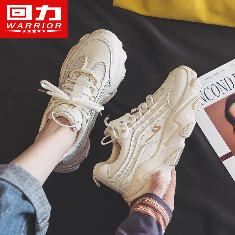 Warrior/回力老爹鞋女2025年春季新款百搭运动休闲鞋子潮流厚底鞋