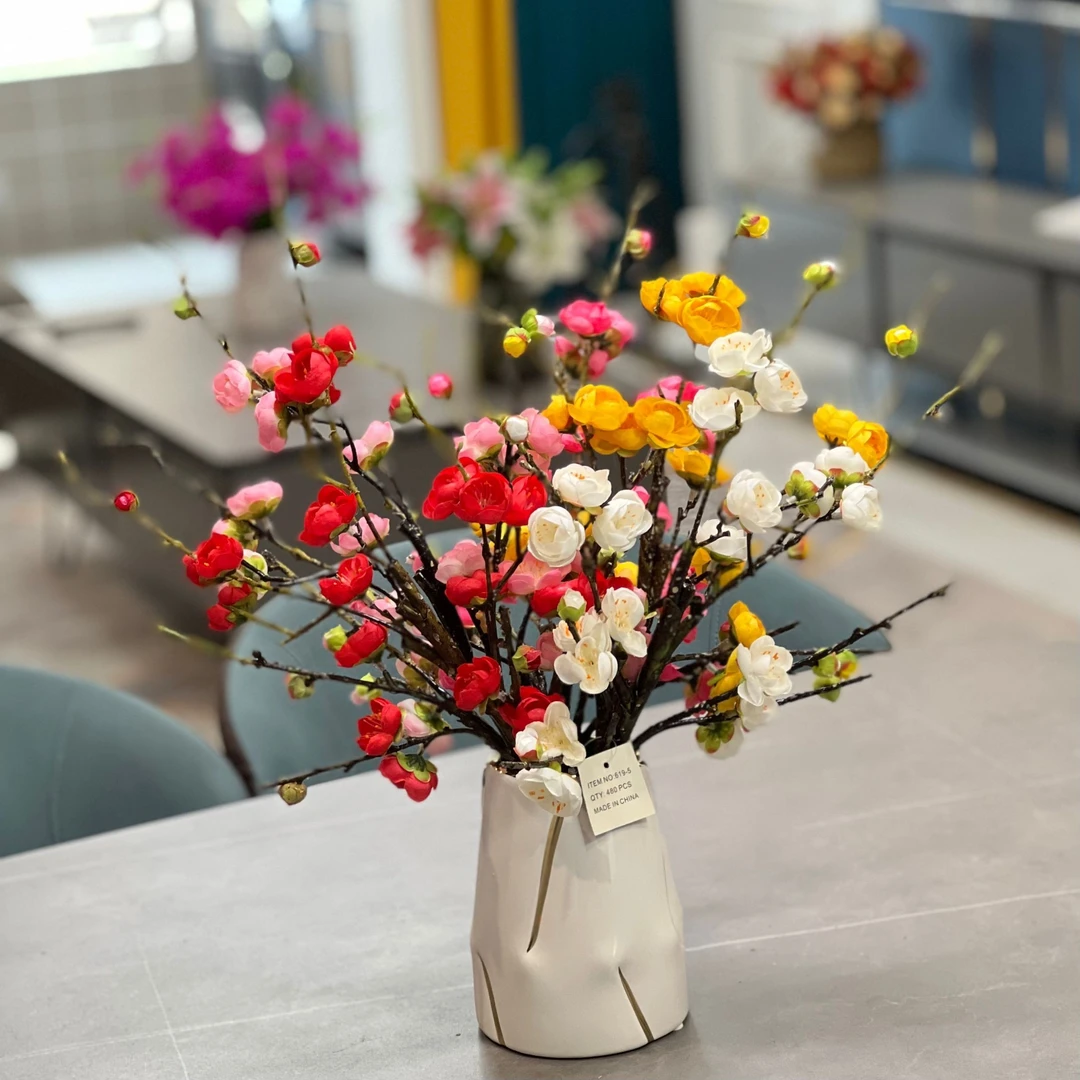 【盛海花卉】中式仿真梅花枝腊梅假花干花桌面摆设家居客厅玄关