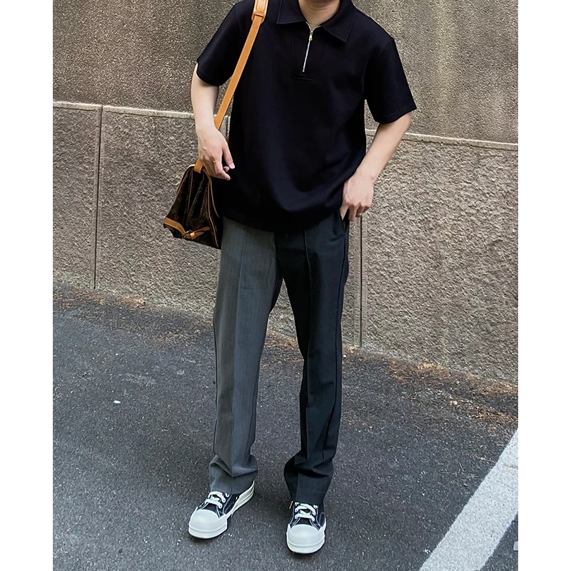 【STS】Collase Pants高级感拼接设计直筒精裁西裤男