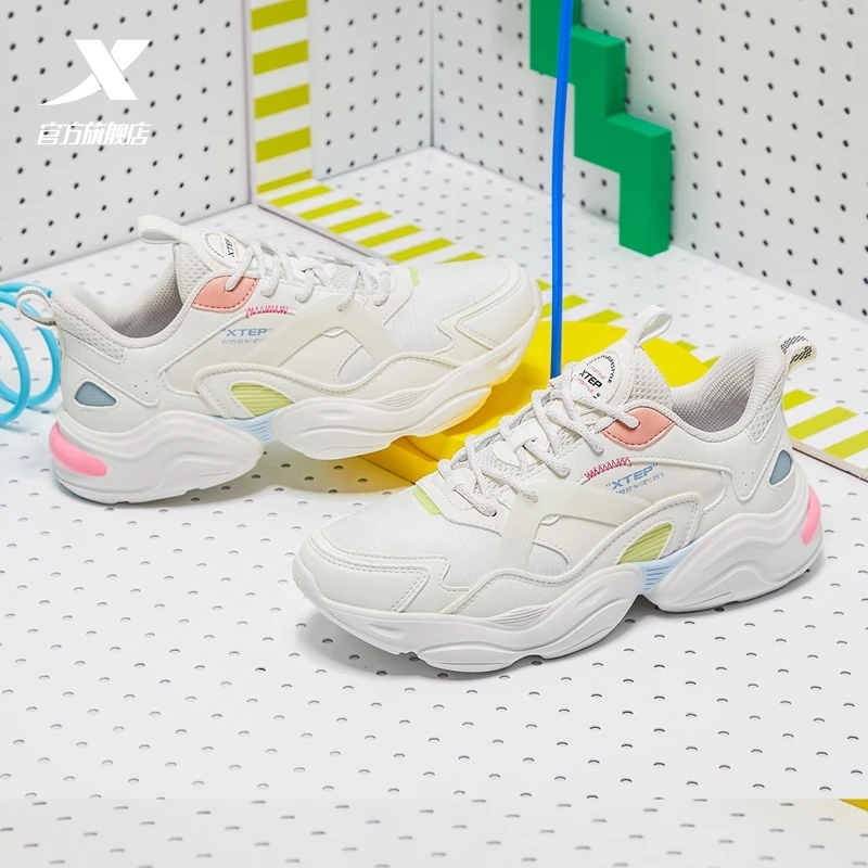 XTEP/特步老爹鞋情侣款复古增高夏季清新休闲百搭879119320027