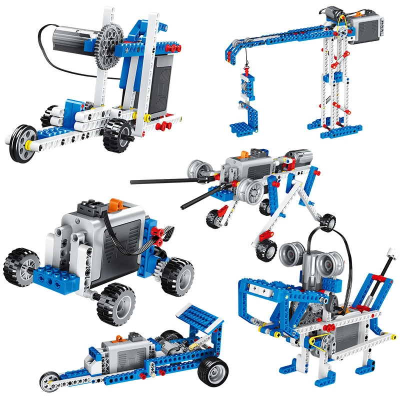 科教机械动力积木兼容乐高9686拼装积木玩具机器人小颗粒包邮群隆