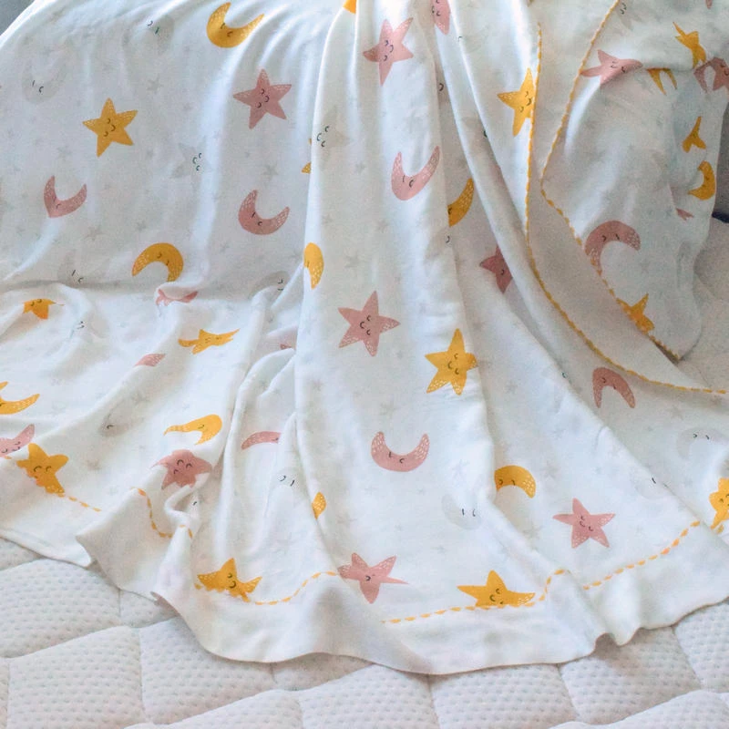 夏季竹纤维凉感毯儿童盖被宝宝薄款空调毯午休毯亲肤透气150×200