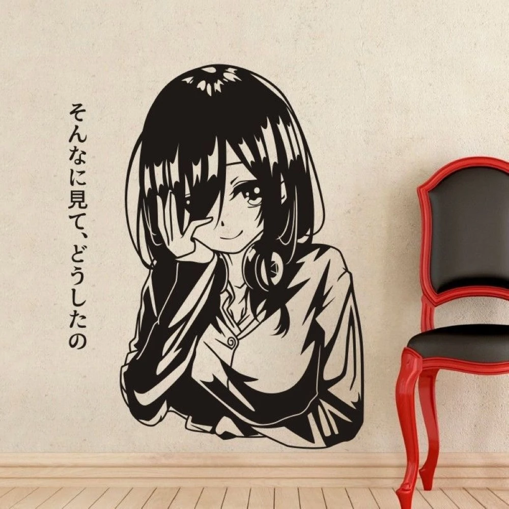 中野三玖彩色墙贴五等分的新娘贴画宿舍装饰宿舍卧室动漫墙纸贴纸