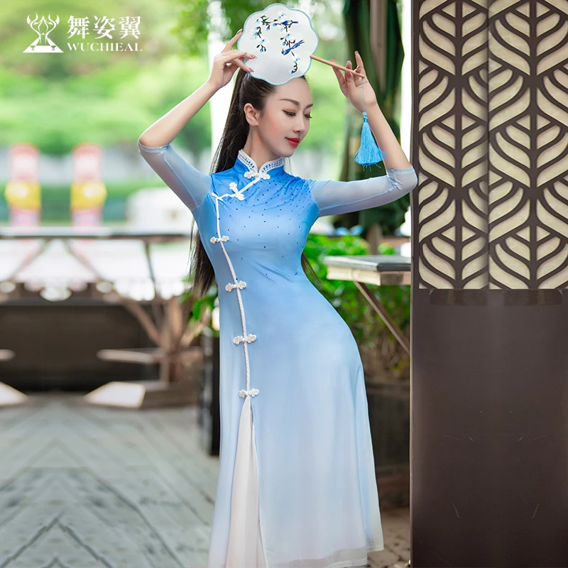 XT861舞姿翼原创中式连衣裙中国风名媛形体仪态服