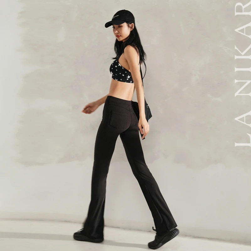 La Nikar秋冬高弹力提臀瑜伽裤长裤高腰运动健身修身显瘦K0664