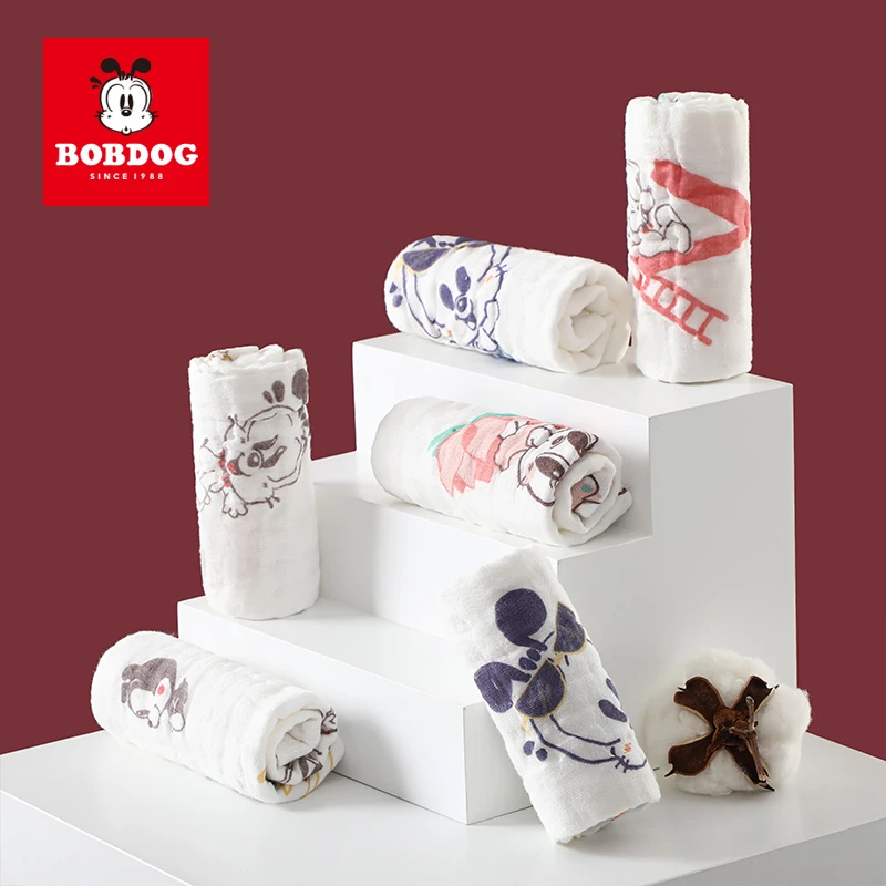 巴布豆婴儿毛巾纯棉纱布口水巾宝宝儿童专用新生儿柔软洗脸小方巾