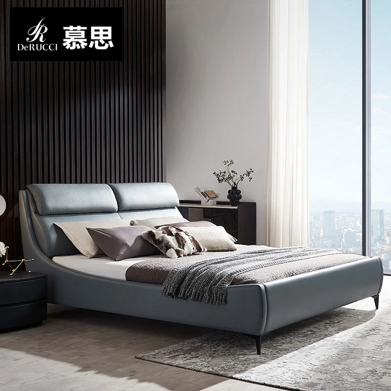 DE RUCCI/慕思皮床 035款主卧大床轻奢皮床现代双人床欧式婚床缘