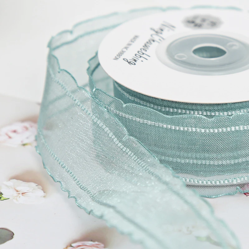 2.5波浪纱带蝴蝶结蛋糕丝带彩带织带缎带绸带花束包装diy材料辅料