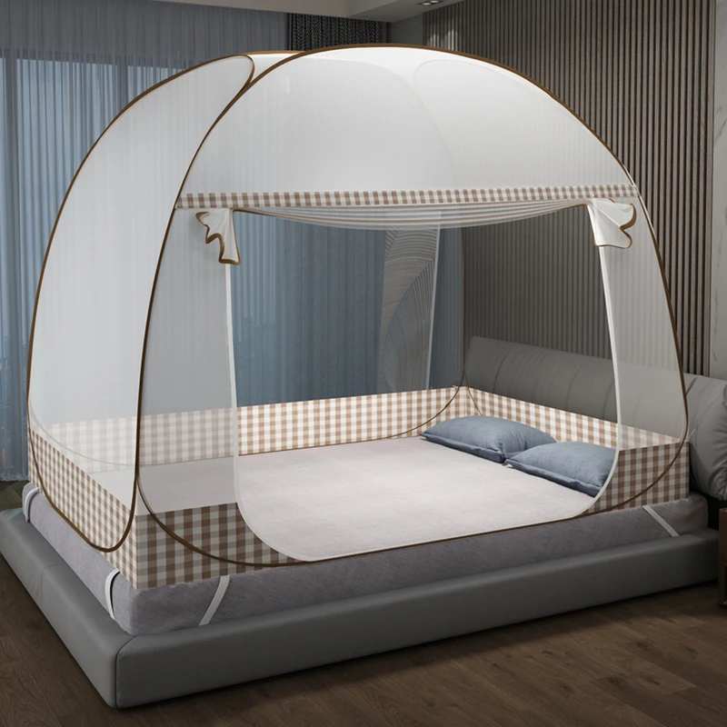 蒙古包蚊帐全底免安装1.5m床大空间1.8家用学生宿舍1.2双人可折叠