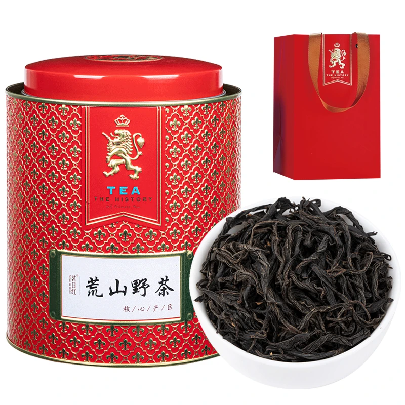 茗日红荒山野茶 特级正山小种茶叶 浓香型福建武夷山红茶罐装250g