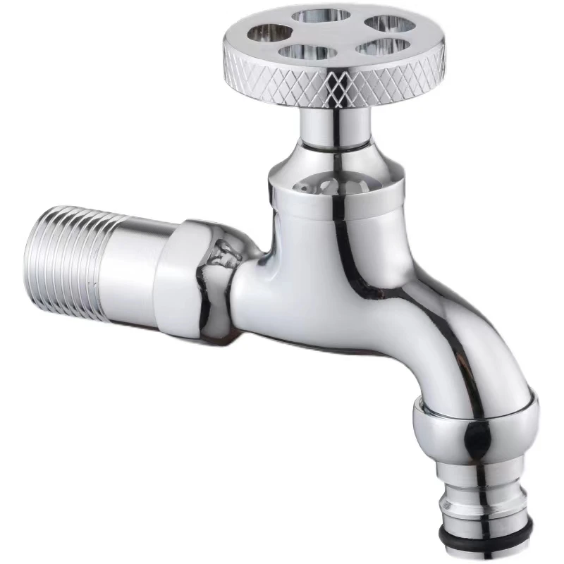 威凯龙全铜洗衣机水龙头单冷多用加长红冲加厚水龙头