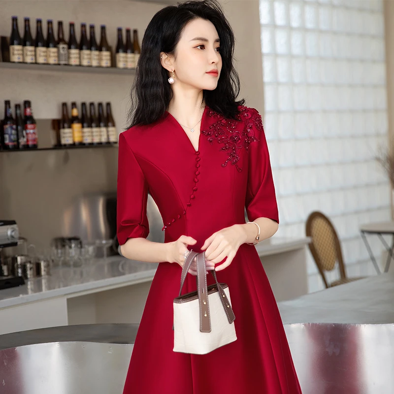 高端喜婆婆婚宴装晚礼服小个子新娘结婚妈妈参加婚礼高贵年轻四季