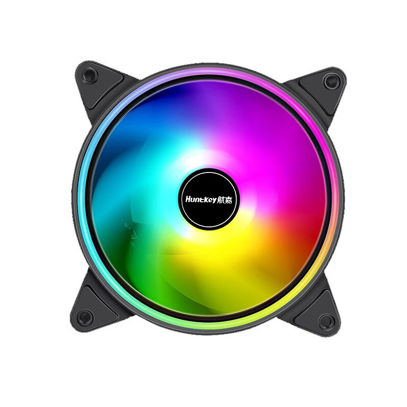 攀升/雅浚 12CM电脑机箱LED散热降温静音炫彩发光超静音风扇炫光