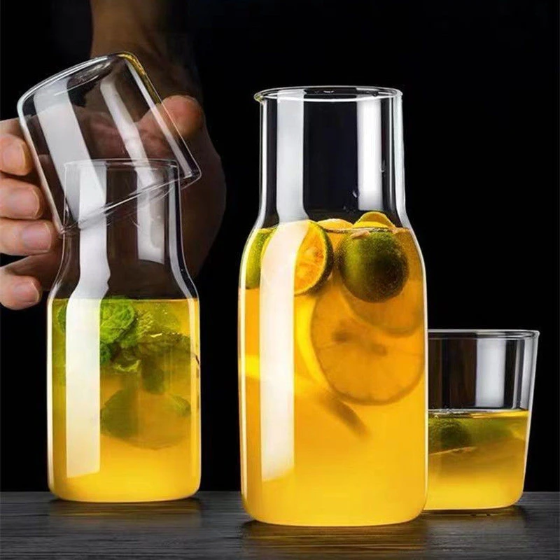 日式耐热玻璃杯一人饮茶壶冷藏凉水壶创意果汁杯