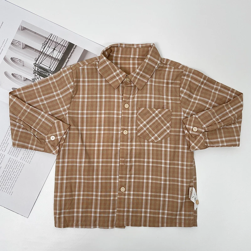 【2件20】童装春秋梭织长袖衬衫9011201