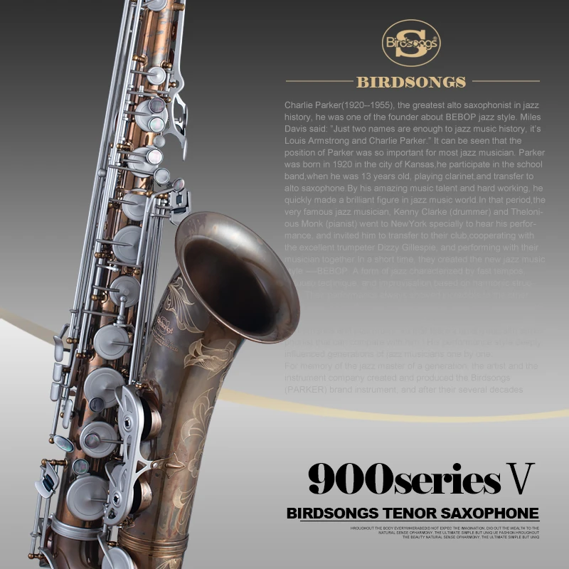 BIRDSONGS帕克900seriesⅤ降B调次中音萨克斯风管乐器萨克斯