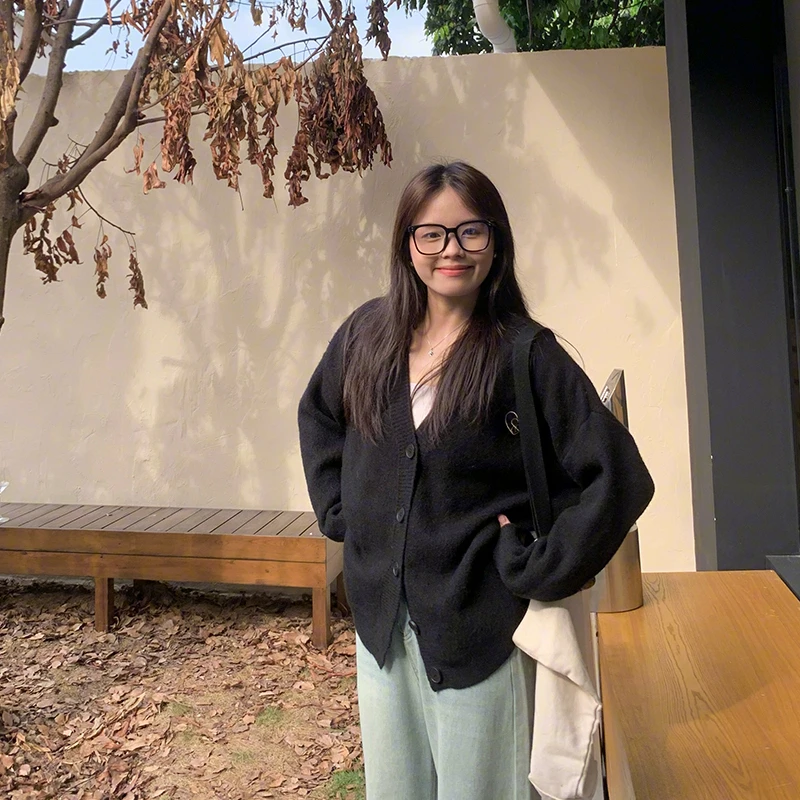 李空空自制【童话主义】秋冬慵懒风针织开衫外套女毛衣宽松长袖上衣