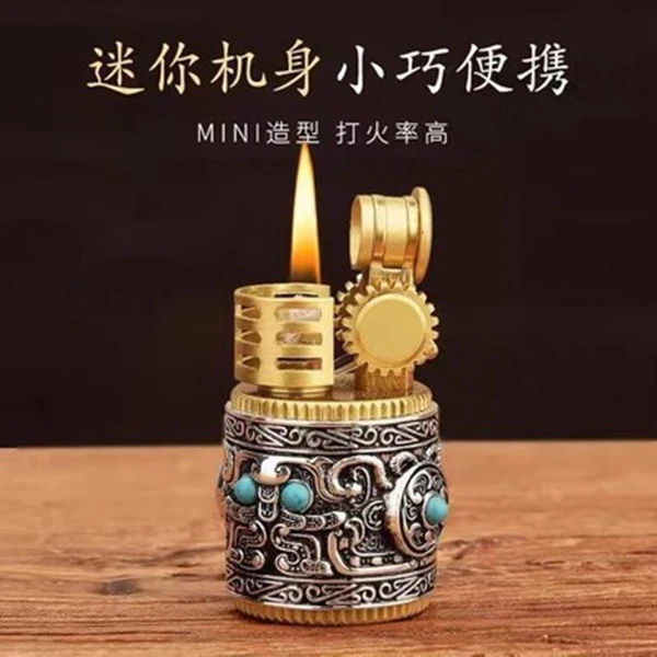 首领正品小胖墩便携迷你煤油打火机创意复古个性防风高档送男友潮