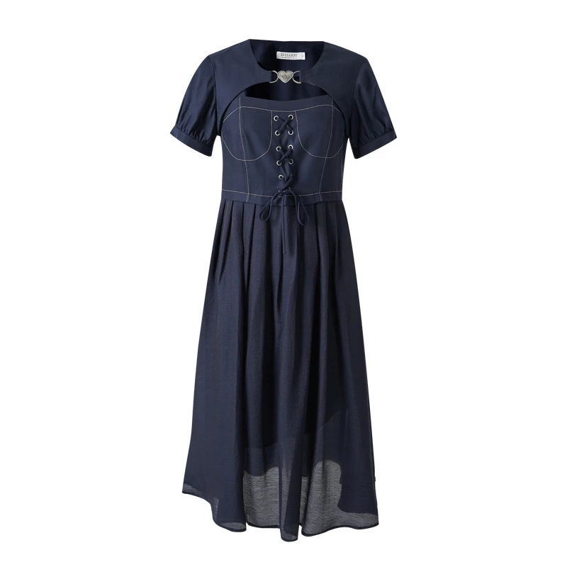 D-HARRY/迪哈利新款法式优雅连衣裙女夏欧美风裙DH222J95132D