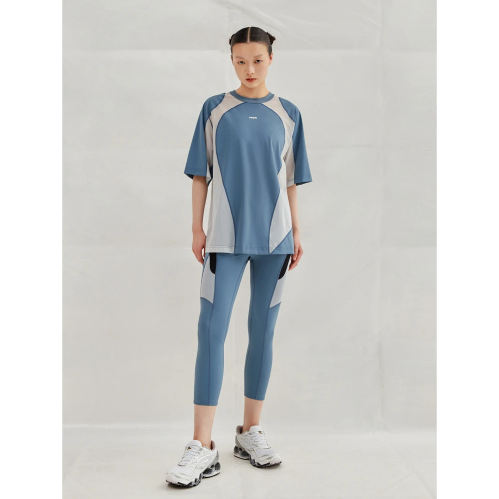 UPON PRO抗菌网纱拼接宽松透气健身运动瑜伽健身裤套装U1CX20011