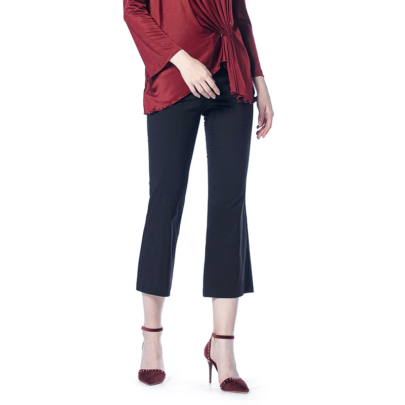 Shengyuzhu/声雨竹夏季新款微喇裤时尚薄款中腰百搭九分裤